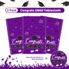 3 Pcs Graduation Tablecloth - Congrats Grad Table Cloth for