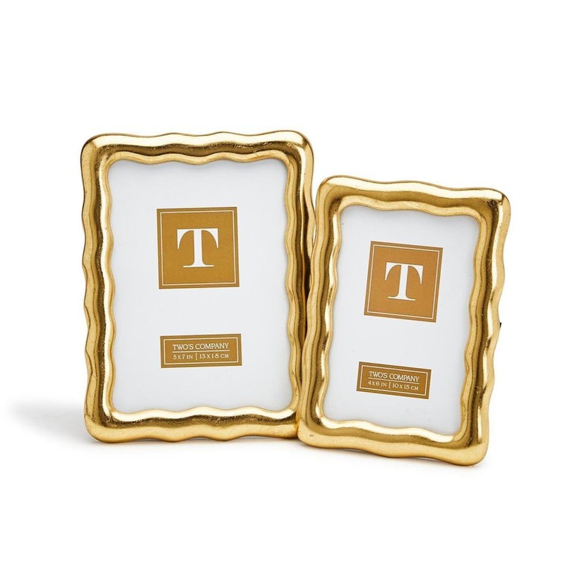 Two's Company Golden Ore Set Of 2 Photo Frame in