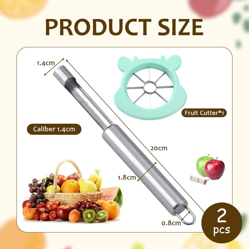 Cuisipro Apple Corer Stainless Steel Apple Corer, Easy Removal of