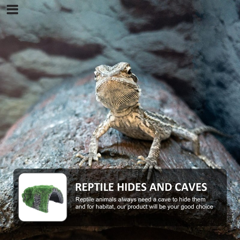 Mipcase Tortoise Hiding from House Reptile Rock Cave Axolotl Tank