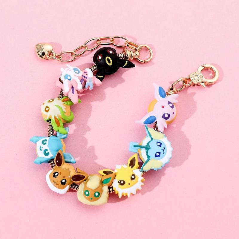 Anime Eevee Beads Bracelet - Hand Chain for Women Men
