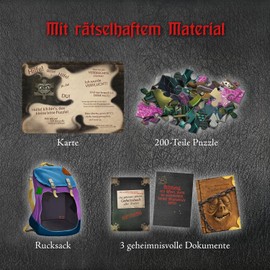 KOSMOS 680794 Story Puzzle: The Little Evil Puzzle, 200 Pieces, Interactive Puzzle Adventure with Scary Fun, Reading - Puzzle - Solve Puzzles, for Children from 8 Years