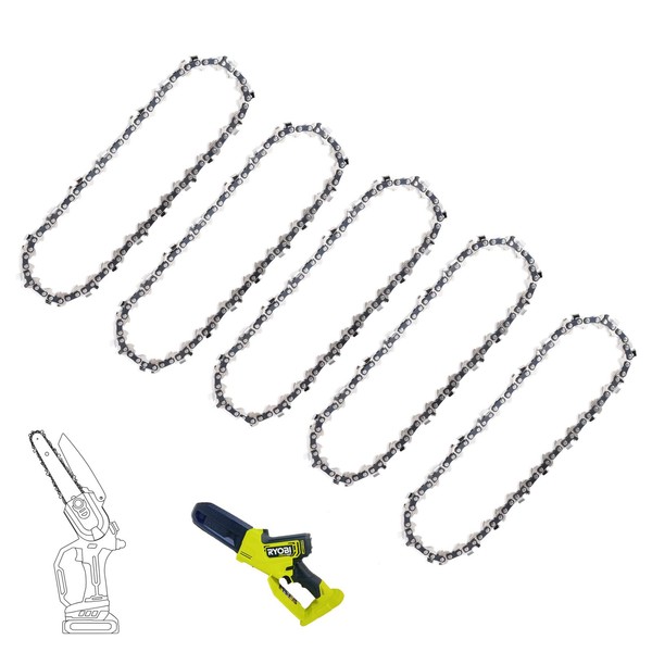 Thten 6" Pruning Mini Chainsaw Chain Compatible with Ryobi P25013,P25013BTL