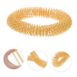 Healvian 5pcs Wrist Massage Metal Acupressure Health Care Accessories Bracelet for Women Golden Massage Bangles for Joint Fatigue Relief for -term