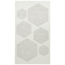 LINTEC COMMERCE SOJS060 Little Shoji / Fusuma Seal, Hexagon, Silver