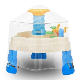 IndigoTempest9 Kids Water Table Cover, Fit Step2 Rain Showers Splash Pond Water Table Waterpark Play Table Cover Outdoor Toys Cover (Transparent)