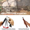 MinliGUY Hand Auger Wood Drill, Upgrade Welds Bushcraft Auger w/