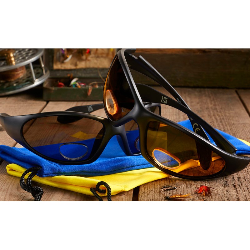 Remaldi polarised fishing glasses UV400 Bifocal wrap around Strength +2.50