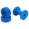 3pcs Trailer Bow Stop Roller Blue PVC Keel Roller Wear