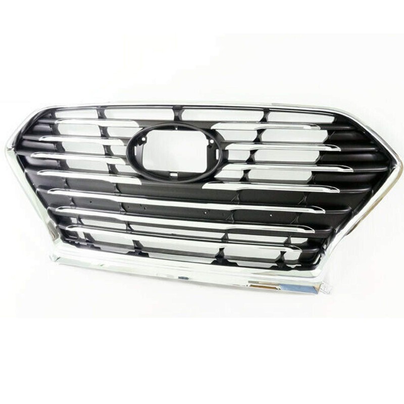 Front Bumper Grille Chrome Grill Replacement for Sonata 2018 2019