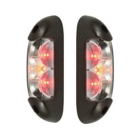 MelTruck® 2 x LED Side Marker Light 12 V 24 V E9 White and Red for Lorry Car Trailers (Width - 110 mm (White, Yellow and Red))