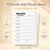 A5 Weekly Planner Inserts, Undated 6-Hole Refill Pages with Monday-Sunday