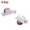 Crapyt 4 Pcs 1-1/4 Inch Low Profile Casters Wheels Cabinet
