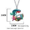 RAIDIN Collar de sirena de aleación esmaltada para regalo del