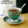 BTaT Porcelain Tea Cup Set - 6 Pieces, Includes Spoons,
