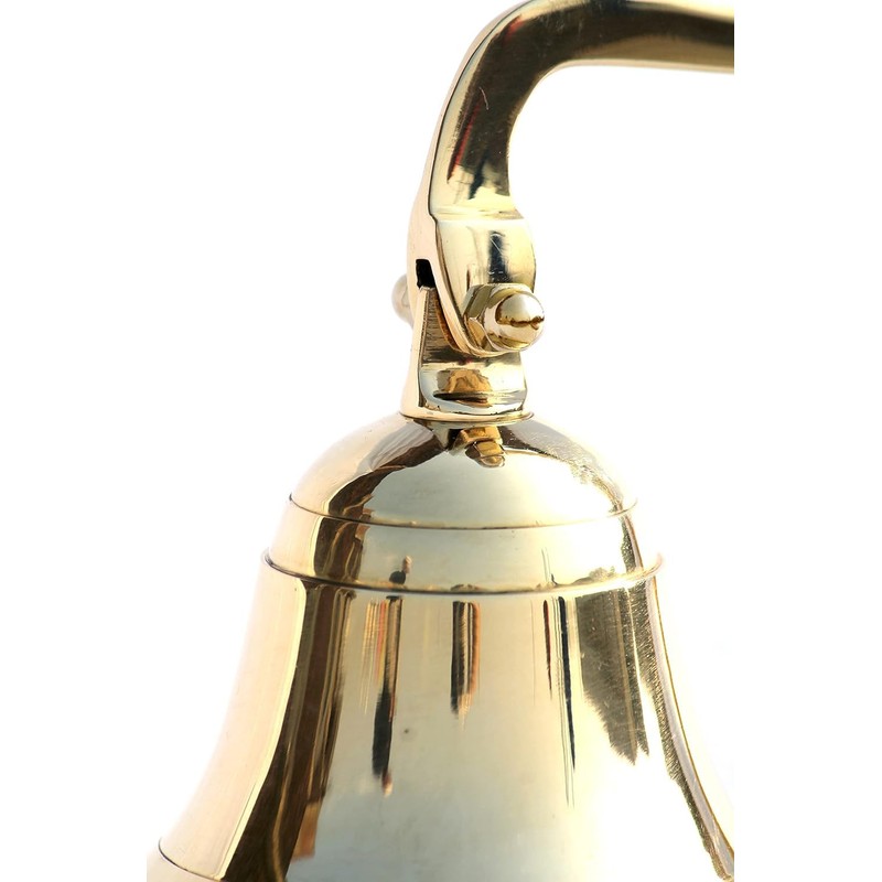 Handcrafted Trading Co Wall Mountable Nautical Brass Bell 4" Gold
