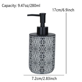 Juego de 2 dispensadores de jabón de manos, dispensador de jabón líquido de resina para encimera de baño, dispensador de jabón pesado y resistente para cocina, color negro