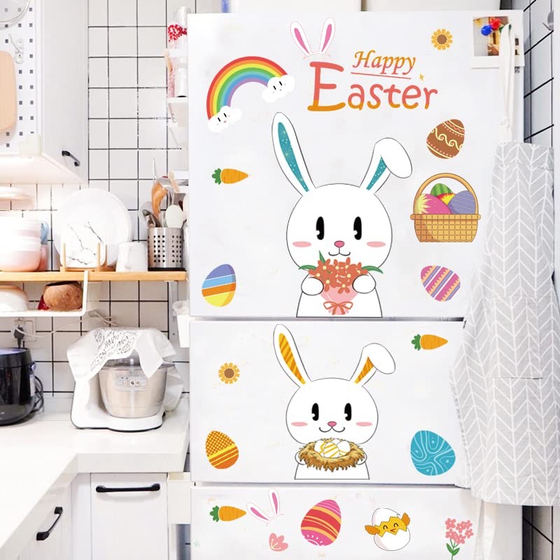 144pcs Easter Window Cling Stickers Easter Window Decoration Easter Egg