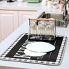 18 x 24 Inches Buffalo Plaid Dish Drying Mat Elegant