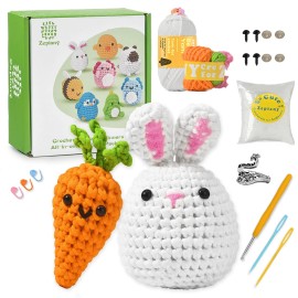 Zepiany Crochet Kit for Beginners, Amigurumi Crochet Animals Knitting Kit with Croche...
