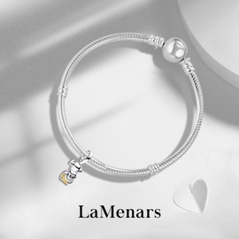 LaMenars Charm Animals Travel Butterfly Flower for Bracelet 925 Sterling Silver Bead Women Charms Mother's Day Birthday Anniversary Jewellery for Girls Wife, Silver