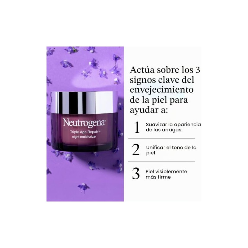 Crema reparadora Triple Age Repair Neutrogena, 1.7 onzas, 1.7 onza