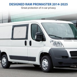 Sliding Door Window Sun Shade Compatible with 2014-2025 Ram ProMaster, Aluminum Film Windshield Sunshade Window Cover for ProMaster 2014-2025 Van Accessories