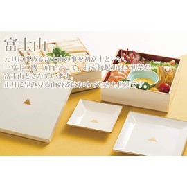 Miyamoto Sangyo 4512951126440 Mt. Fuji Square Plate, White