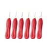 AAProTools Lot Of 6 Scalpel Handle #4, Red Plastic Grip