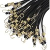 BEANPRECOY 15Pack Mini Bungee Cords with Hooks 10 Inch Black