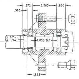 RIGID HITCH INCORPORATED Pre-Greased Pair of 5-Bolt On 4-1/2 Inch Hub Assembly (AKRD-2000545-PG) Includes (2) 1 Inch Straight Spindles & Bearings