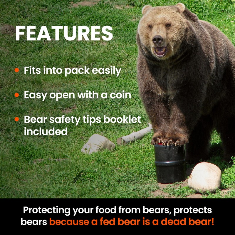 UDAP NO-FED-BEAR Bear Resistant Canister, Hiking Camping Backpacking Hunting Food