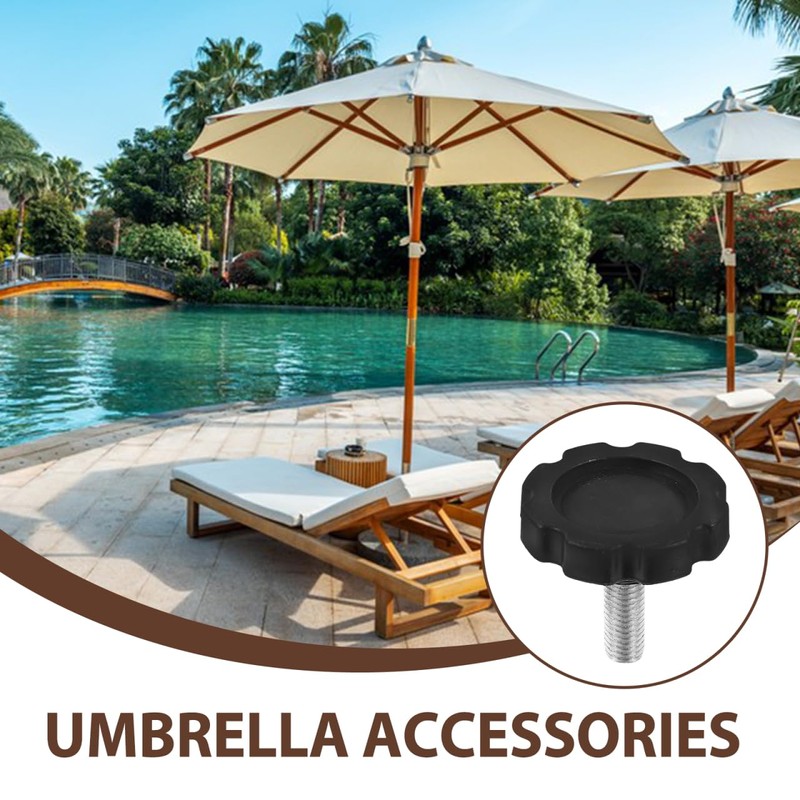 Yardenfun M8 Thread Clamping Knob Screws for Patio Umbrella Base