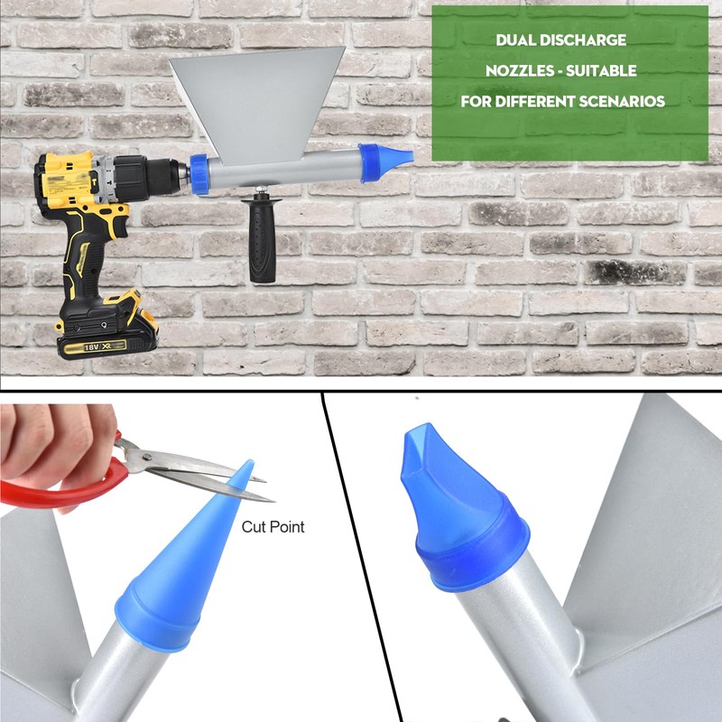 Auger Mortar Caulking Gun,All-Metal Portable Pointing Grouting Caulking Sprayer With