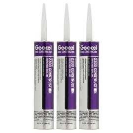 Geocel GC66100 2300 Construction Tripolymer Elastomeric Sealant for Roofing and Trim, 10.3 oz., Crystal Clear, 3 Pack