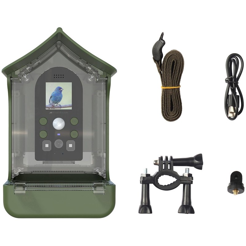 VisorTech Bird House Camera: Bird Feeder & Feeder, Full HD