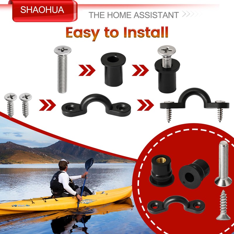 52 Pairs M4 M5 M6 Neoprene Well Nuts and Kayak