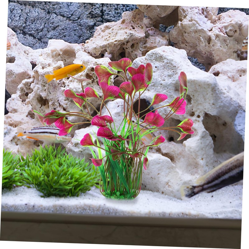 CORHAD Artificial Aquarium Plants 2 Pack Natural-Looking Fish Tank Decor