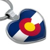 GRAPHICS & MORE Colorado State Flag Keychain Heart Love Metal