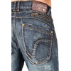 Level 7 Men's Relaxed Bootcut Denim Distressed Jeans with Zipper