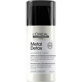 L’Oreal Professionnel Metal Detox Crema de Alta Protección Anti-Metales, Previene el Quiebre y Preserva el Color, Aporta Hidratación y Control de Frizz, Sin Enjuague 100 ml