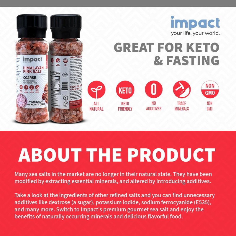 Impact - Coarse Himalayan Pink Sea Salt - No Additives