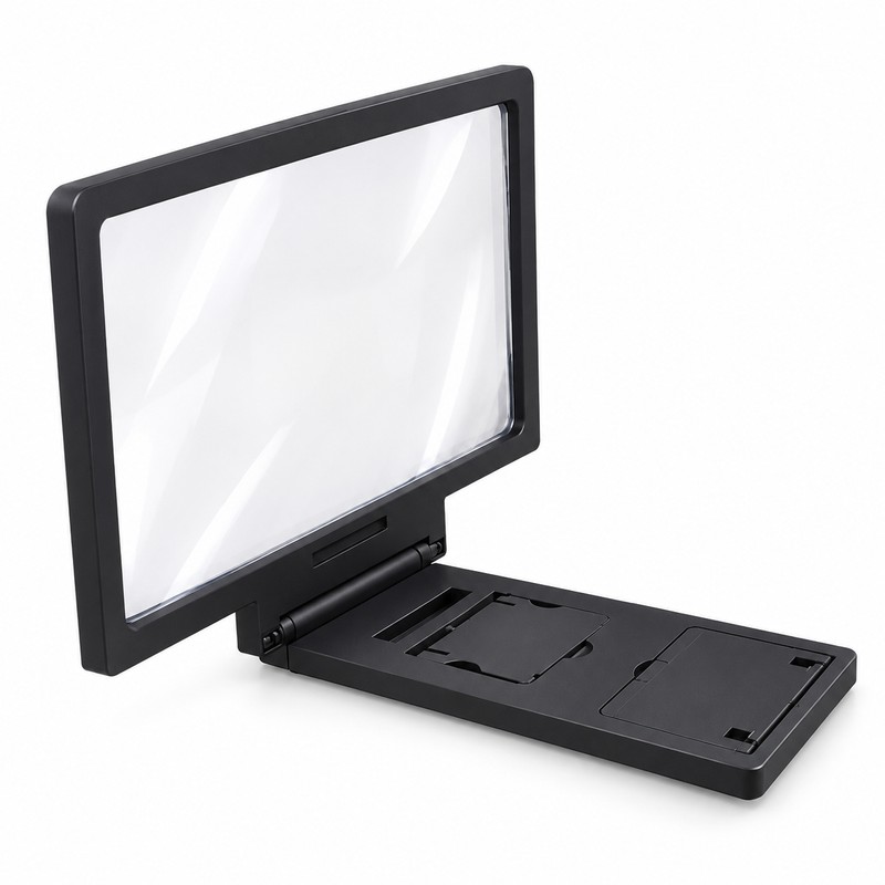 3D HD Phone Screen Magnifier Stand, Foldable 2-3X Mobile Video