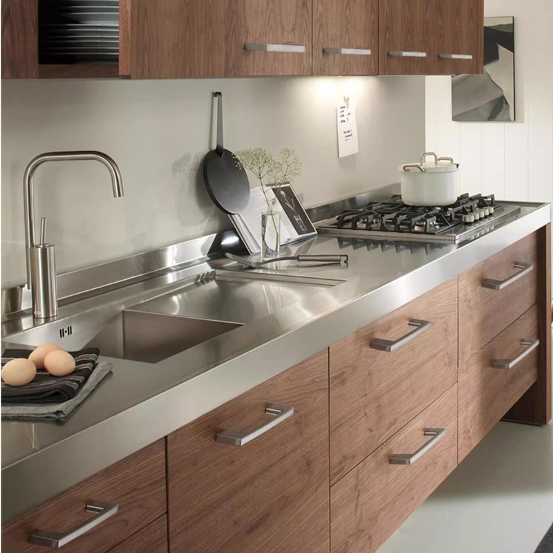 Redunest Cabinet Pulls Brushed Nickel Cabinet Handles Square Drawer Pulls,