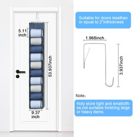 Hanging Legging Organizer, Legging Storage Organizer, Legging Organizer for Closet, Yoga for Pants Jeans Organizer, Hung Behind The Door, Wardrobe, Hanger 20 Pockets Clothes Storage (Grey)