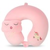 Kids Neck Pillow for Travel with Sleep Eye Mask, Cute