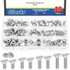 Glarks 80pcs M6 T Slot Drop-in Bolt with Hexagon Flange