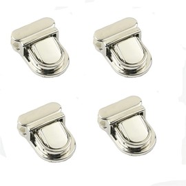 Metal Bag Closure, Thumb Snap Closure, Purse Buckle Clasps Handbag Clasps Closure for Leather Bags DIY Craft Purses Handbag Making, 4 Pieces (Silver)