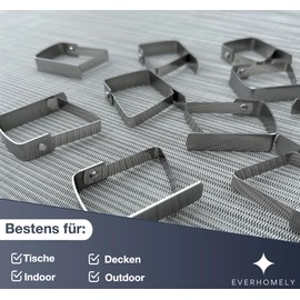 TK Gruppe Timo Klingler Everhomely® 10 x tablecloth clips, table clips, set for thick and thin tables, tablecloth holder, tablecloth clip as clamp for tablecloths, tables