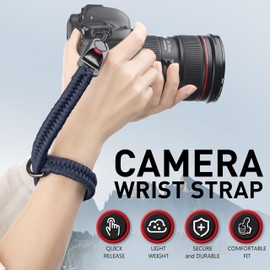 SUNYA Camera Wrist Strap for Photographers with Quick Release Buckle Paracord Rope Camera Hand Strap Compatible for DSLR or Mirrorless Camera